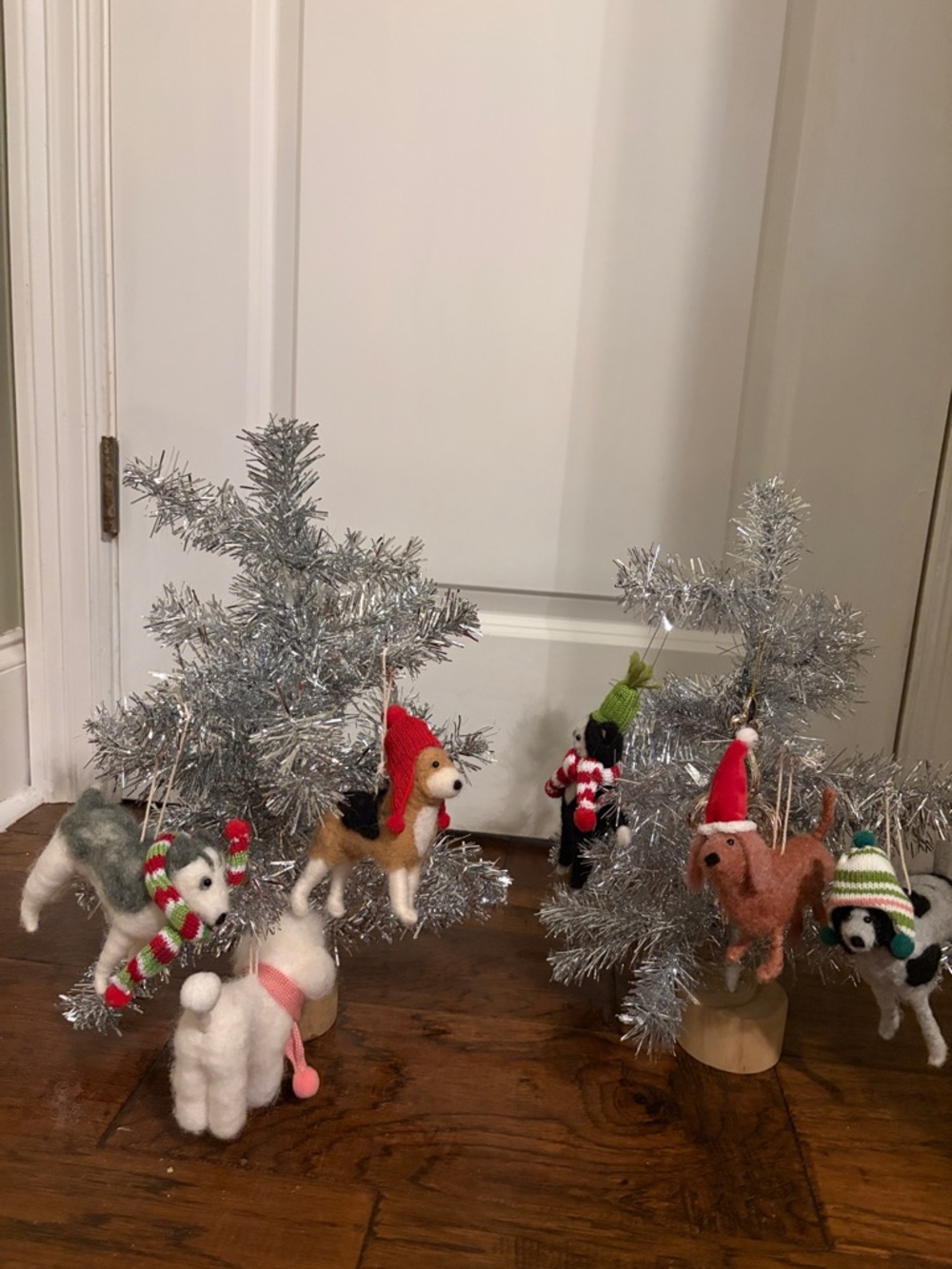 Felted Dog Ornaments - Assorted Holiday Pups